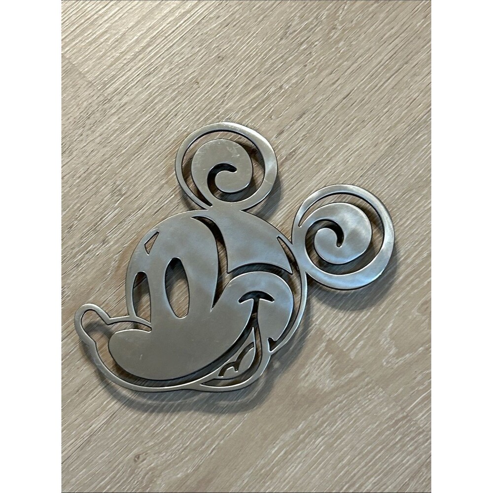 Disney Mickey Mouse Silver Toned Aluminum Discontinued Trivet